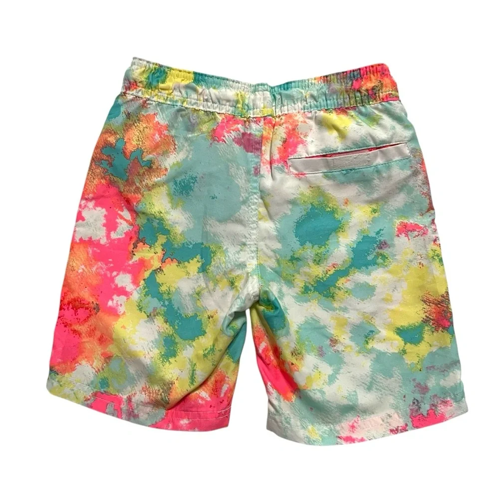 Cat & Jack XS (4/5) Colorful Splatter Paint Swim Trunks